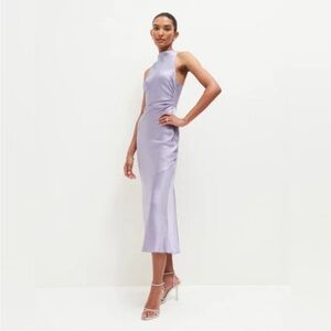Reformation purple silk cassette dress
